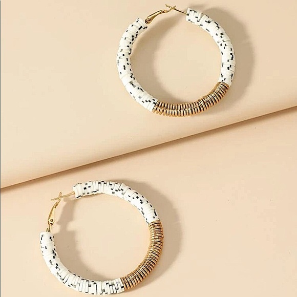 2 FOR $20 Beaded Hoop Earrings - Picture 2 of 4